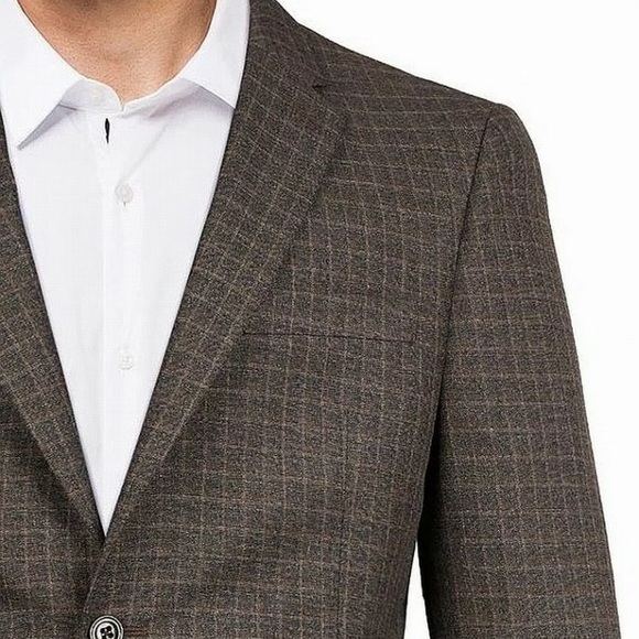 Tommy Hilfiger Mens Suit Separate Brown Size 38 Long Blazer Modern $295
